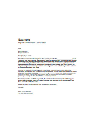 Leave Letter For Employee from images.sample.net
