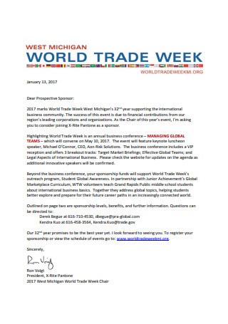 WTW Sponsorship Letter