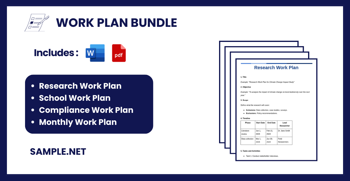 work plan bundle