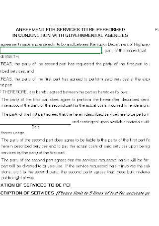 Agency Service Agreement