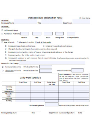 Template For Work Schedule from images.sample.net