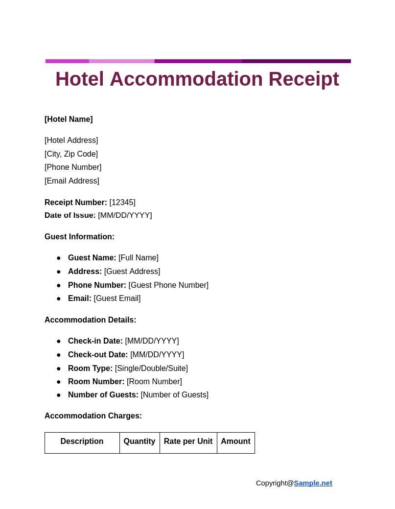 Hotel Accommodation Receipt Google Docs 11 06 2024 10 59 AM