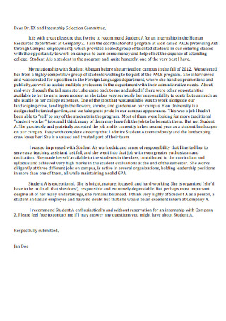 Free Letter of Recommendation Templates (19) - PDF