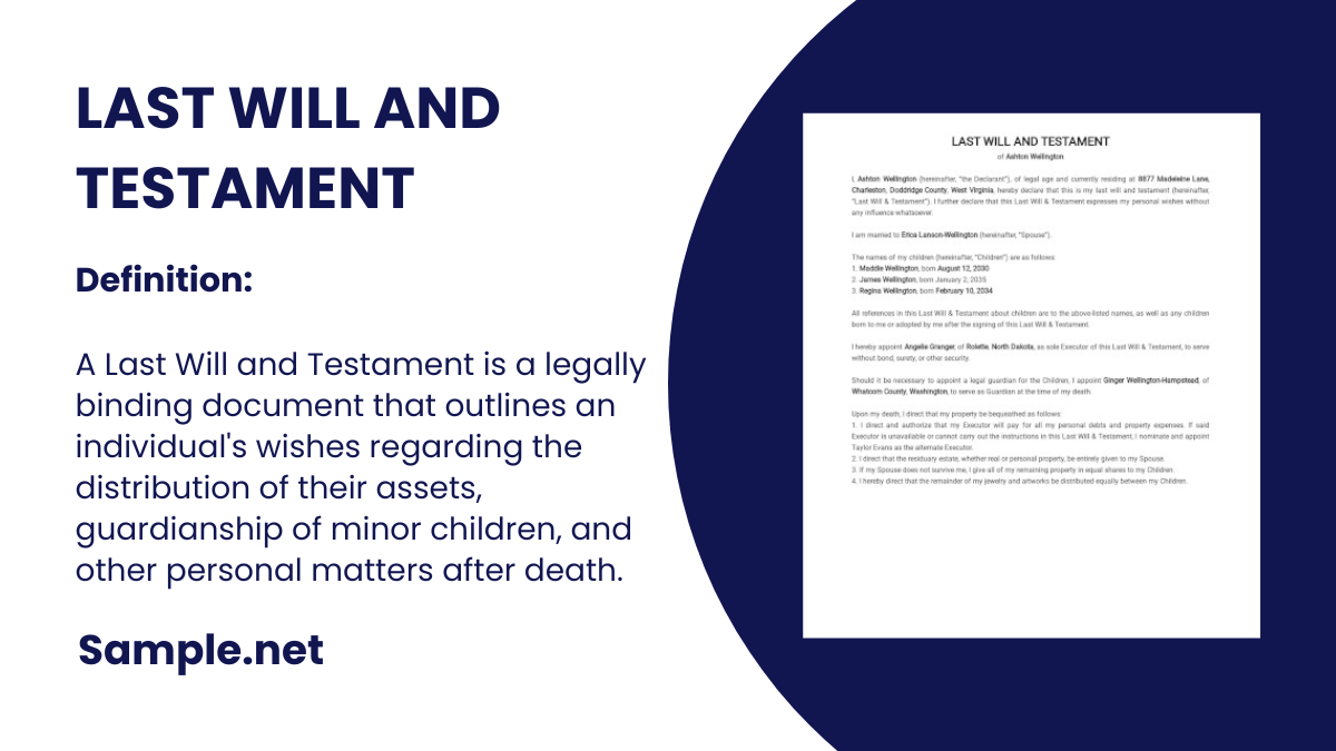 Last Will and Testament