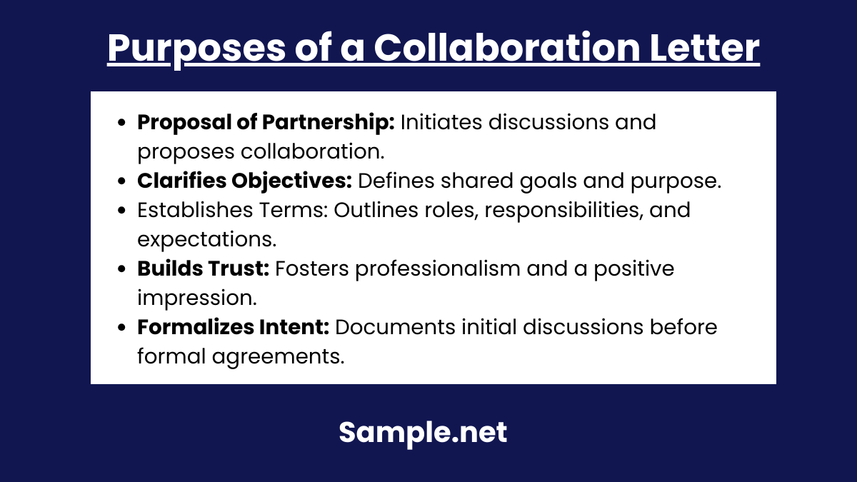 Purposes of a Collaboration Letter