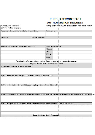 Sales Authorization Contract Template