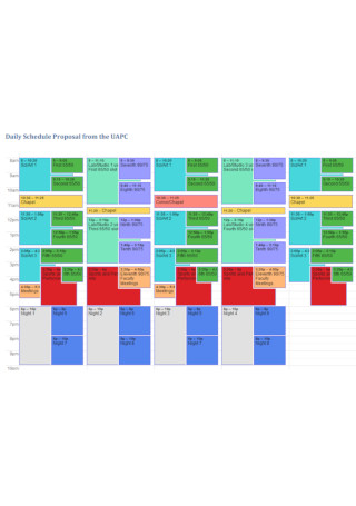 Sample Daily Work Schedule Proposal Template
