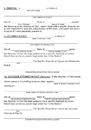 Sample Limited Power of Attorney Forms 