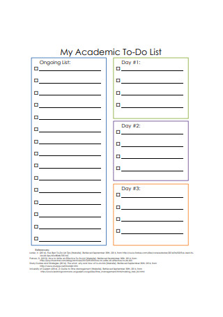 Academic To Do List
