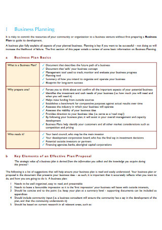 Business Planning Proposal Template