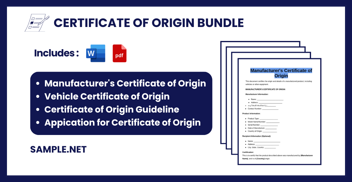 certificate of origin bundle