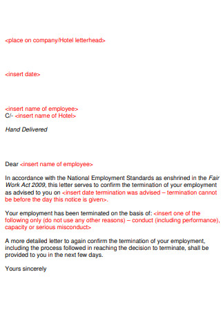 Company Contract Termination Letter