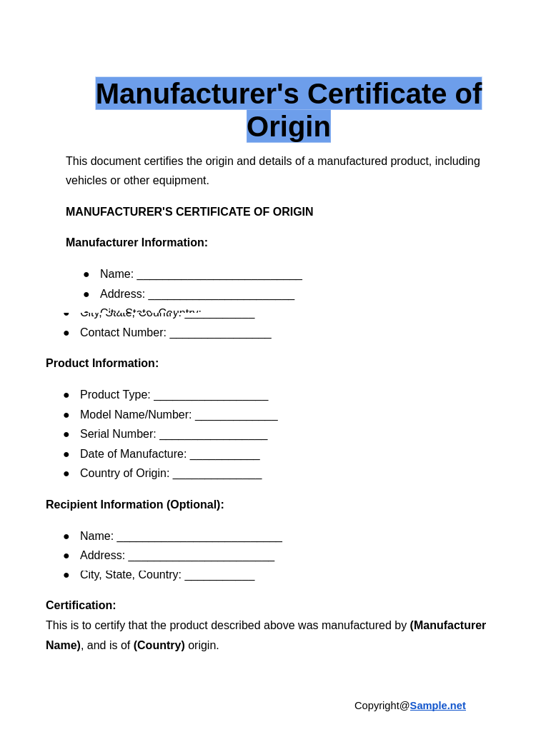 Manufacturer s Certificate of Origin Google Docs 12 26 2024 04 13 PM