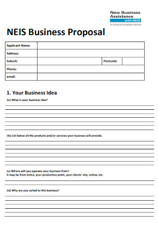 New Business Assistance Proposal