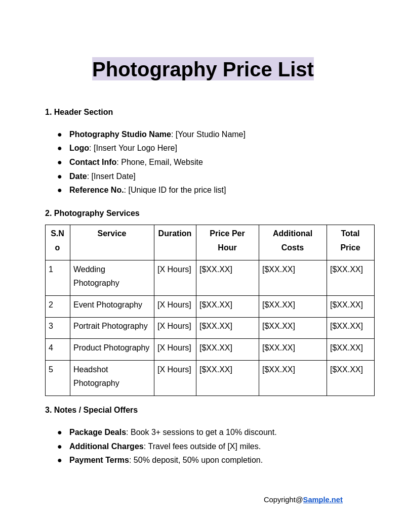 Photography Price List Google Docs 12 09 2024 11 02 AM