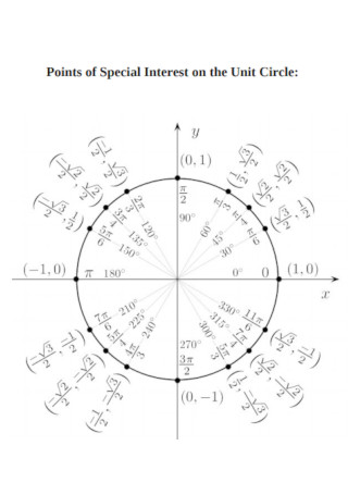 Points of Special Interest on the Unit Circle Diagram