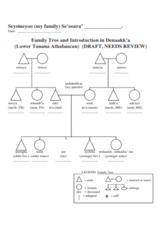 Printable Family Tree Example