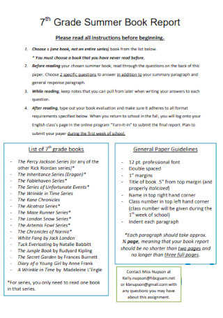 how to write a book report college level example