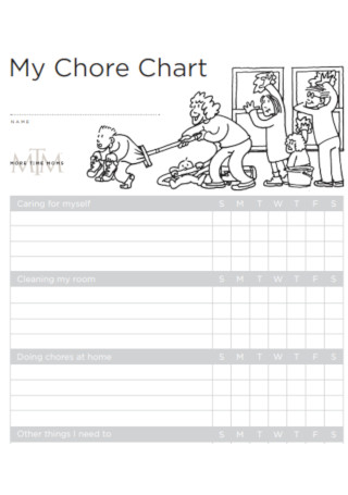 Sample Chore Chart for Kids Template
