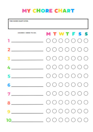 Simple Chore Chart kids