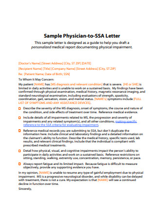 Simple Physician Assistance Letters of Recommendation 