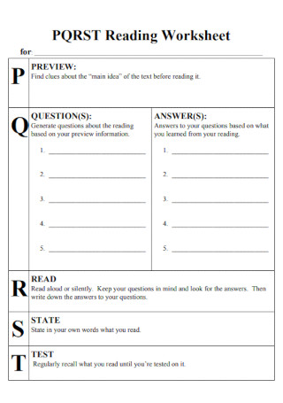Simple Reading Worksheet