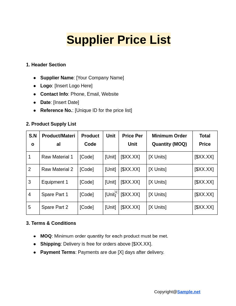 Supplier Price List Google Docs 12 09 2024 11 02 AM