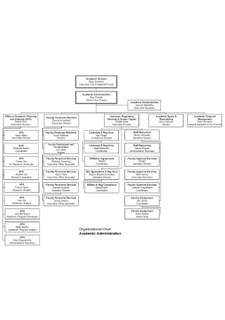 Academic Administration Organizational Chart