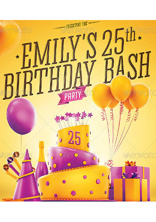 Birthday Party Invitation Flyer
