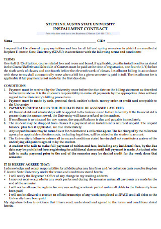 Business Installment Contract Template