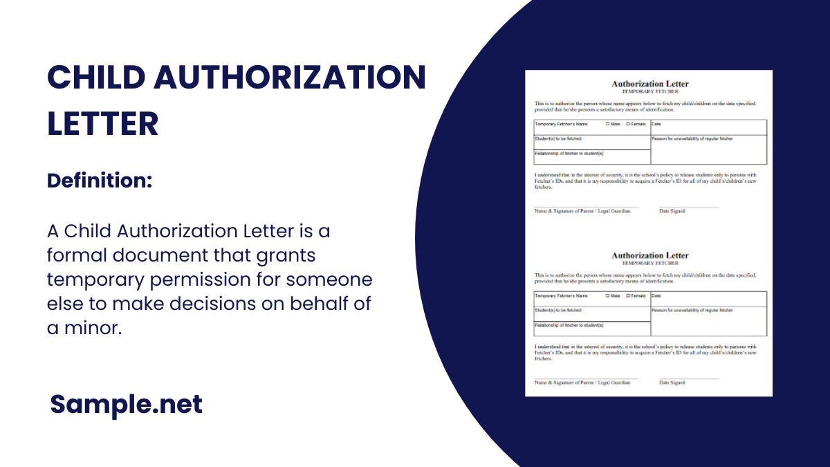 Child Authorization Letter