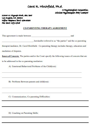 Co Parenting Agreement Letter from images.sample.net