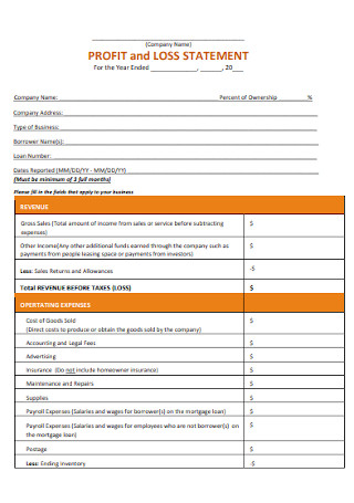 7+ Sample Income Statement Templates for Summarizing Profit and loss -  Word, PDF