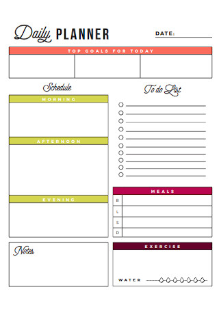 Daily Planner To Do List