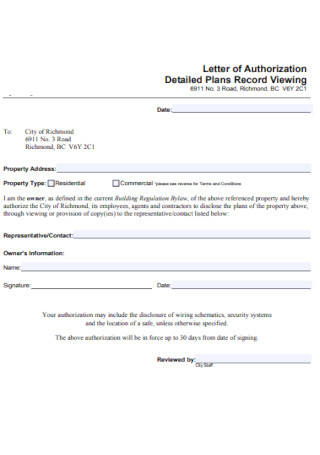 Detailed Letter of Authorization Template