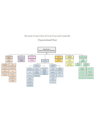 Detailed Organizational Chart for Comptroller