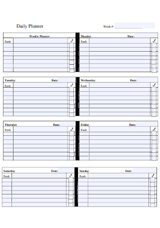 Formal Daily Planner Template