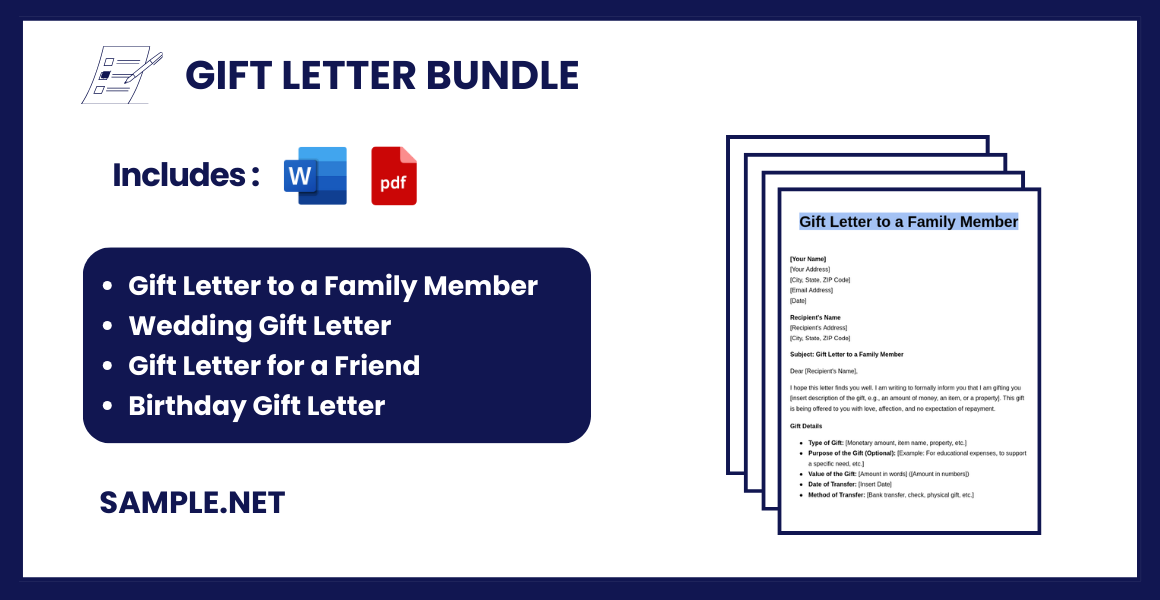 gift letter bundle