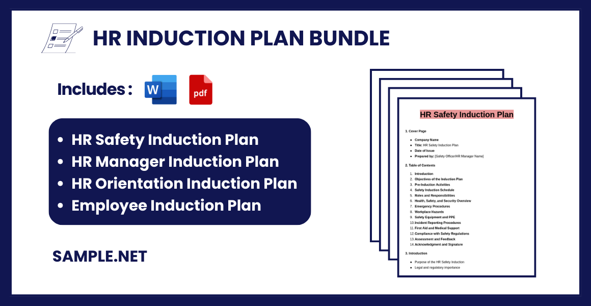 hr induction plan bundle