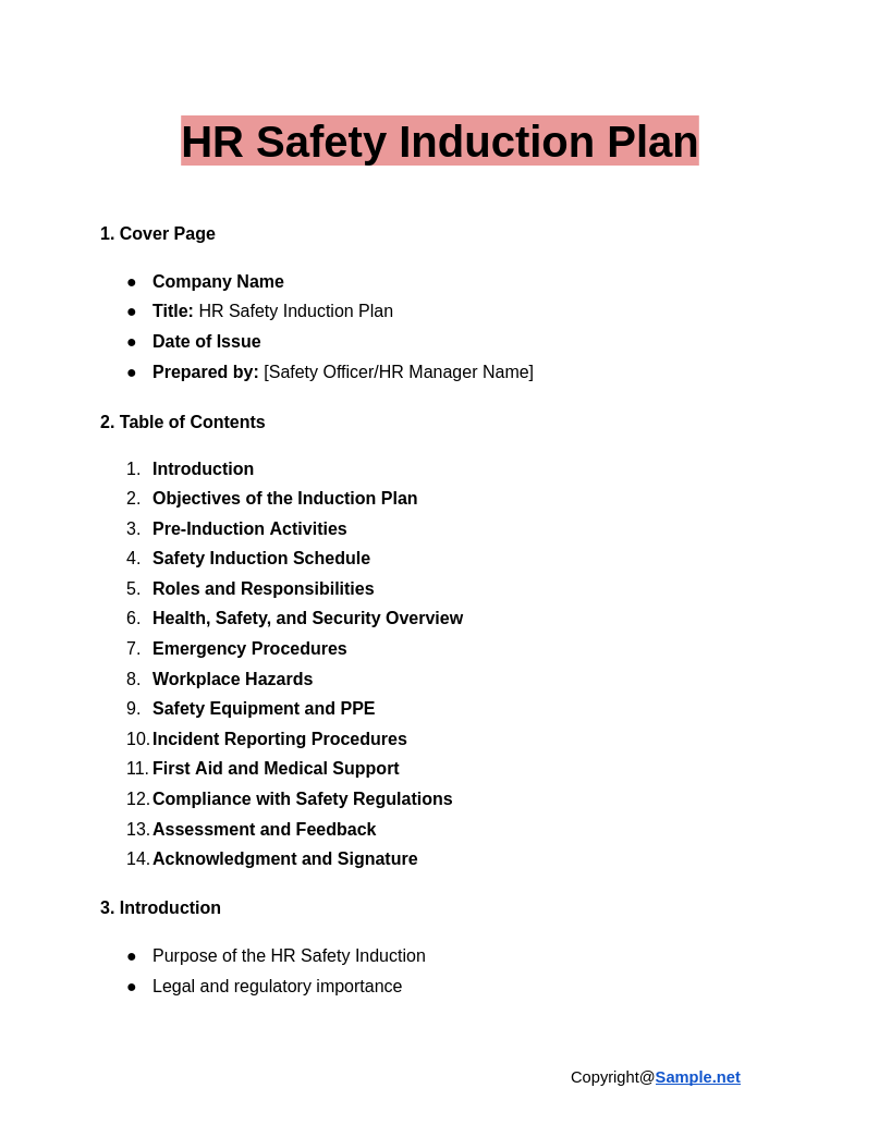 HR Safety Induction Plan Google Docs 12 10 2024 10 35 AM