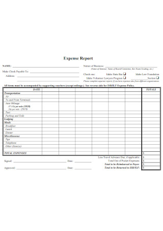 Law Foundation Expense Report