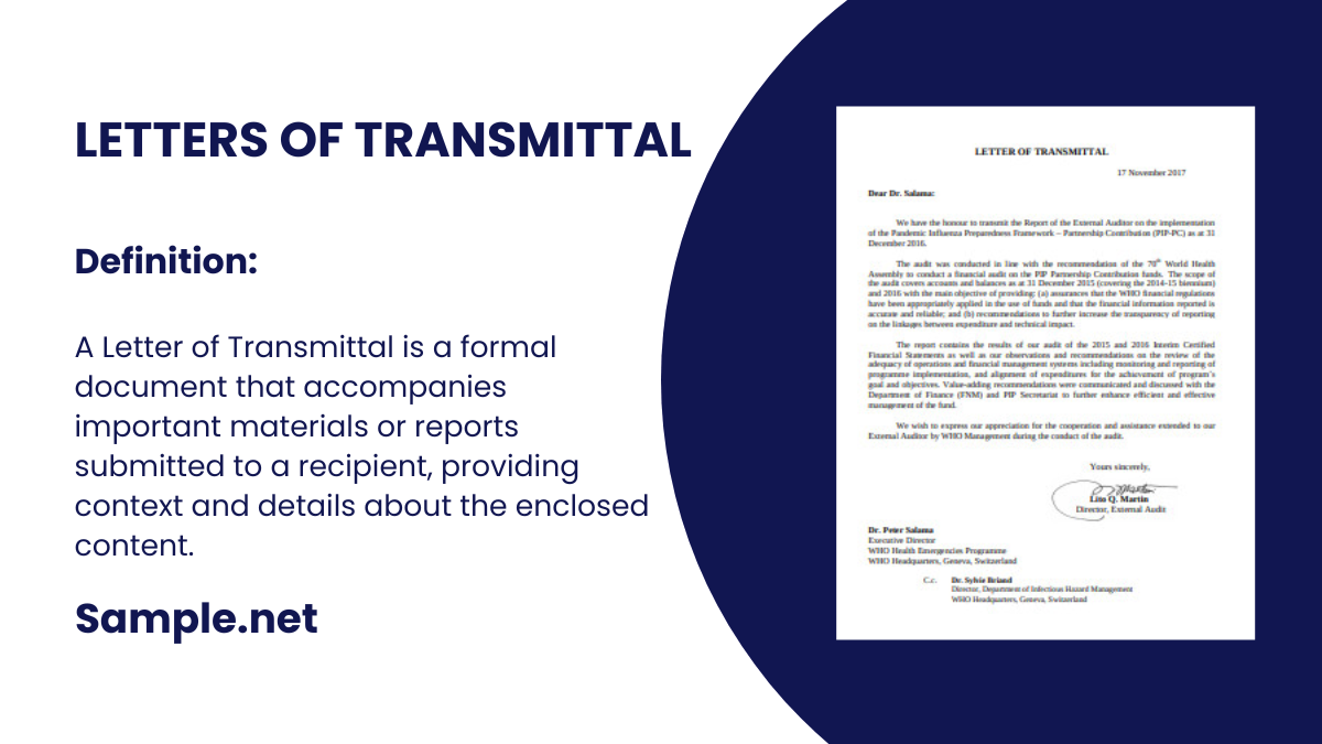 letters of transmittal