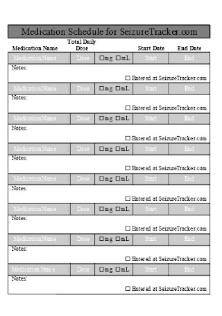 Medication Schedule for SeizureTracker