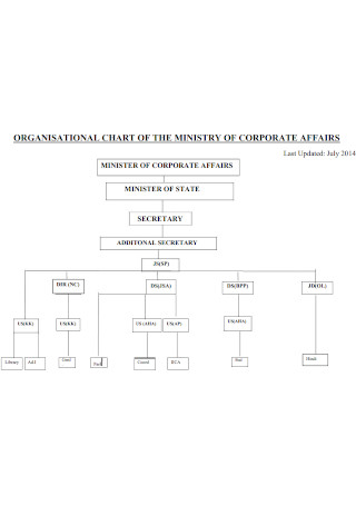 Organizational Chart of Ministry Corporate Affairs