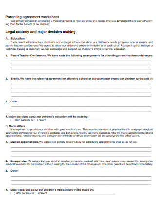 Co Parenting Agreement Letter from images.sample.net