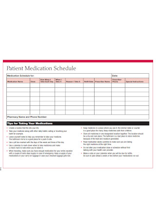Patient Medication Schedule