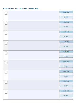 Printable To Do List Tewmplate