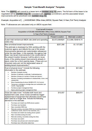 Simple Cost Benefit Analysis Template Excel from images.sample.net