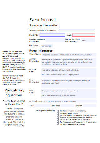 Sample Event Proposal Template