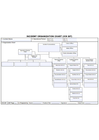 Sample Incident Detailed Organizational Chart